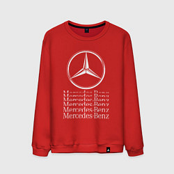 Свитшот хлопковый мужской MERCEDES-BENZ МЕРСЕДЕС-БЕНЗ LOGO, цвет: красный