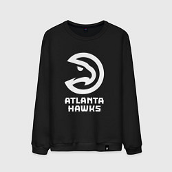 Свитшот хлопковый мужской Атланта Хокс, Atlanta Hawks, цвет: черный