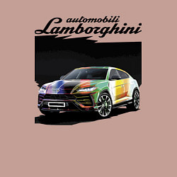 Свитшот хлопковый мужской Lamborghini Urus - это очень круто!, цвет: пыльно-розовый — фото 2
