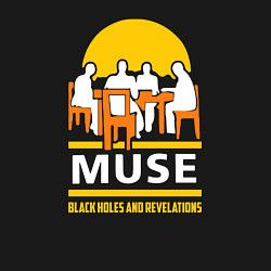 Свитшот хлопковый мужской Black Holes and Revelations - Muse, цвет: черный — фото 2