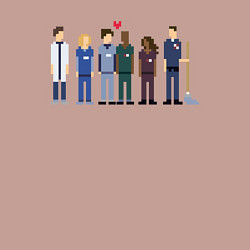 Свитшот хлопковый мужской SCRUBS pixels, цвет: пыльно-розовый — фото 2