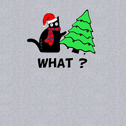 Свитшот хлопковый мужской Кот и Новый Год, цвет: меланж — фото 2