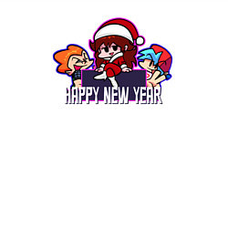 Свитшот хлопковый мужской FNF Новый год, цвет: белый — фото 2