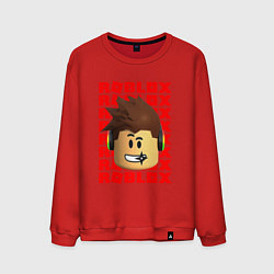 Свитшот хлопковый мужской ROBLOX RED LOGO LEGO FACE, цвет: красный