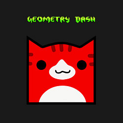 Свитшот хлопковый мужской Geometry Dash: Cat Skin, цвет: черный — фото 2