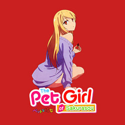 Свитшот хлопковый мужской Pet girl of sakurasou, цвет: красный — фото 2