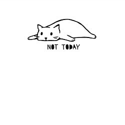 Свитшот хлопковый мужской Кот не сегодня, цвет: белый — фото 2