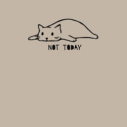 Свитшот хлопковый мужской Кот не сегодня, цвет: миндальный — фото 2