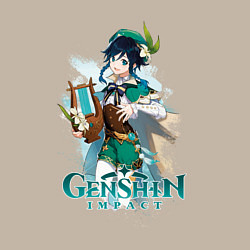 Свитшот хлопковый мужской Венти Venti Genshin Impact, цвет: миндальный — фото 2