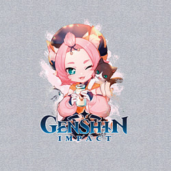 Свитшот хлопковый мужской Диона Diona Genshin Impact, цвет: меланж — фото 2