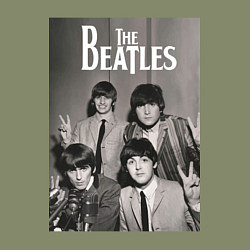 Свитшот хлопковый мужской Легендарные музыканты, цвет: авокадо — фото 2