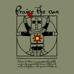 Свитшот хлопковый мужской Dark Souls - Praise the Sun!, цвет: авокадо — фото 2