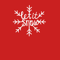 Свитшот хлопковый мужской Snowflake Let it snow, цвет: красный — фото 2