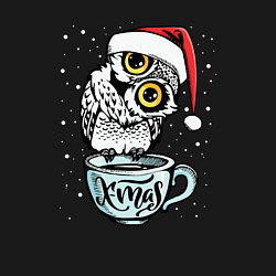 Свитшот хлопковый мужской X-mas Owl, цвет: черный — фото 2