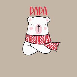 Свитшот хлопковый мужской Family Papa Bear, цвет: миндальный — фото 2