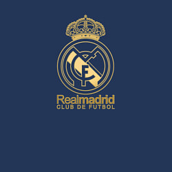 Свитшот хлопковый мужской Real Madrid gold logo, цвет: тёмно-синий — фото 2