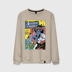 Свитшот хлопковый мужской Обложка Action Comics 117, цвет: миндальный