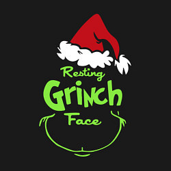 Свитшот хлопковый мужской Resting Grinch Face, цвет: черный — фото 2