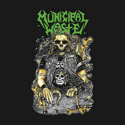 Свитшот хлопковый мужской Municipal Waste - crossover thrash style!, цвет: черный — фото 2