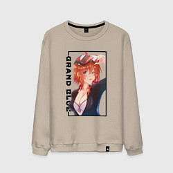 Свитшот хлопковый мужской Чиса Котегава Необъятный океан, цвет: миндальный