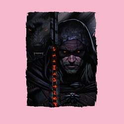 Свитшот хлопковый мужской ВЕДЬМАК С ВОЛКОМ THE WITCHER, цвет: светло-розовый — фото 2
