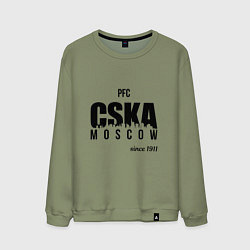 Свитшот хлопковый мужской CSKA since 1911, цвет: авокадо