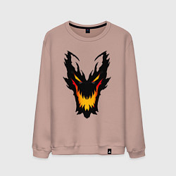 Свитшот хлопковый мужской ЛИЦО SHADOW FIEND DOTA2, цвет: пыльно-розовый