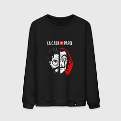 Свитшот хлопковый мужской Dali - La Casa De Papel, цвет: черный