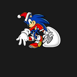 Свитшот хлопковый мужской Santa Claus Sonic the Hedgehog, цвет: черный — фото 2