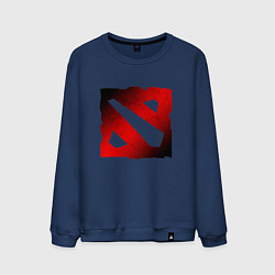 Свитшот хлопковый мужской ЧЁРНО КРАСНОЕ ЛОГО ДОТА 2 DOTA 2 LOGO, цвет: тёмно-синий