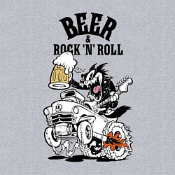 Свитшот хлопковый мужской Beer & RocknRoll, цвет: меланж — фото 2