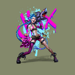 Свитшот хлопковый мужской LOL JINX БРЫЗГИ КРАСОК, цвет: авокадо — фото 2