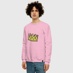 Свитшот хлопковый мужской Граффити царь, цвет: светло-розовый — фото 2
