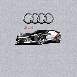 Свитшот хлопковый мужской Ауди - автоспорт концепт эскиз, цвет: меланж — фото 2