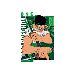 Свитшот хлопковый мужской Ван-Пис One Piece, Зоро Ророноа Zoro Roronoa с над, цвет: белый — фото 2