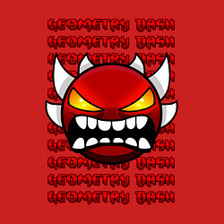 Свитшот хлопковый мужской GEOMETRY DASH КРАСНЫЙ ОГНЕННЫЙ ДЕМОН, цвет: красный — фото 2
