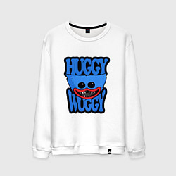 Свитшот хлопковый мужской Huggy Wuggy 01, цвет: белый