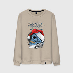 Свитшот хлопковый мужской Cannibal Corpse Happy New Year, цвет: миндальный