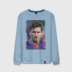 Свитшот хлопковый мужской Lionel Messi - striker, Barcelona, цвет: мягкое небо