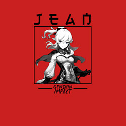 Свитшот хлопковый мужской Джинн Jean, Genshin Impact, цвет: красный — фото 2