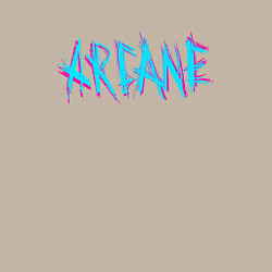 Свитшот хлопковый мужской ARCANE LEAGUE OF LEGENDS NEON LOGO, цвет: миндальный — фото 2