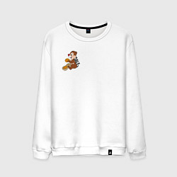 Свитшот хлопковый мужской Chipmunk Dale, цвет: белый
