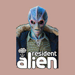 Свитшот хлопковый мужской Resident alien, цвет: пыльно-розовый — фото 2