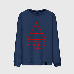 Свитшот хлопковый мужской 30 Seconds to Mars рок, цвет: тёмно-синий