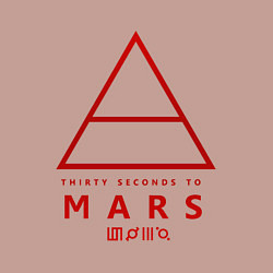 Свитшот хлопковый мужской 30 Seconds to Mars рок, цвет: пыльно-розовый — фото 2