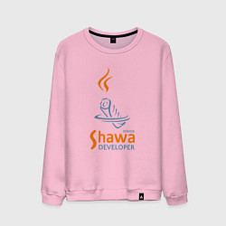 Свитшот хлопковый мужской Senior Shawa Developer, цвет: светло-розовый
