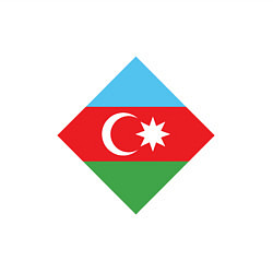 Свитшот хлопковый мужской Flag Azerbaijan, цвет: белый — фото 2