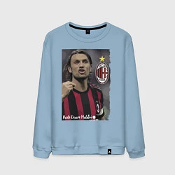 Свитшот хлопковый мужской Paolo Cesare Maldini - Milan, captain, цвет: мягкое небо