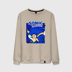Свитшот хлопковый мужской Sonic Adventure Sonic, цвет: миндальный