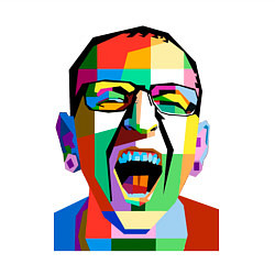 Свитшот хлопковый мужской Честер поп арт, цвет: белый — фото 2